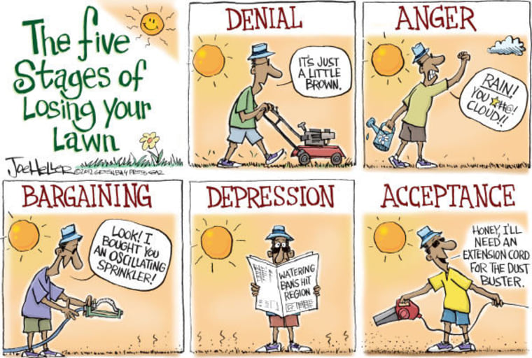 Five cartoons about widespread drought