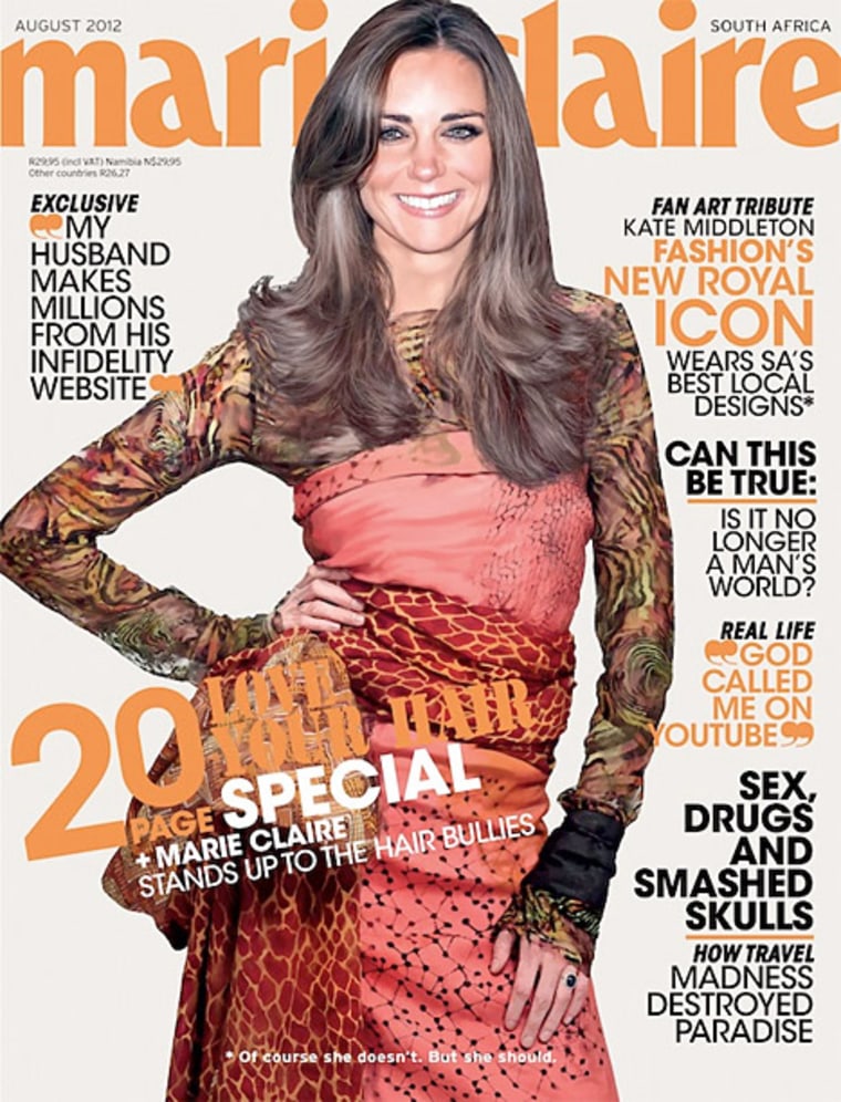 Marie Claire South Africa's cover has drawn criticism from some readers, saying it seems