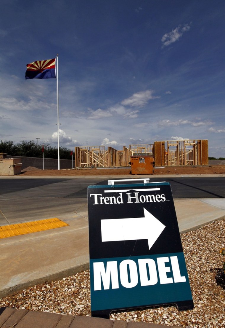The first home in a new Trend Homes community Gilbert, Ariz. Experts say the Phoenix metro housing market is recovering faster than other U.S. cities, bolstered by an upswing in home prices and a decrease in the number of houses on the market.