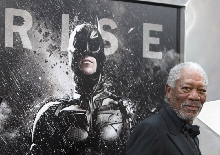 Morgan Freeman is in "The Dark Knight Rises," which opens this week.