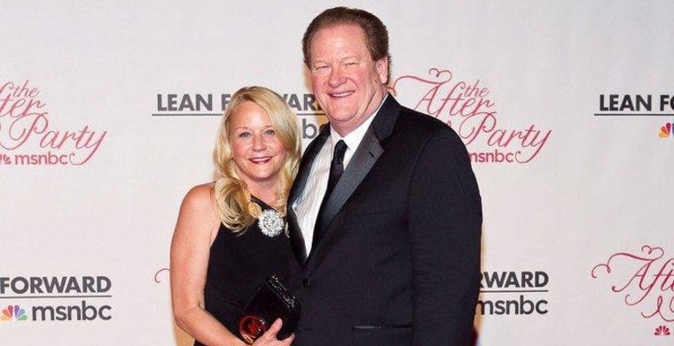 Wendy and Ed Schultz attend the MSNBC Correspondents' after party at Embassy of Italy on April 30, 2011, in Washington, D.C.