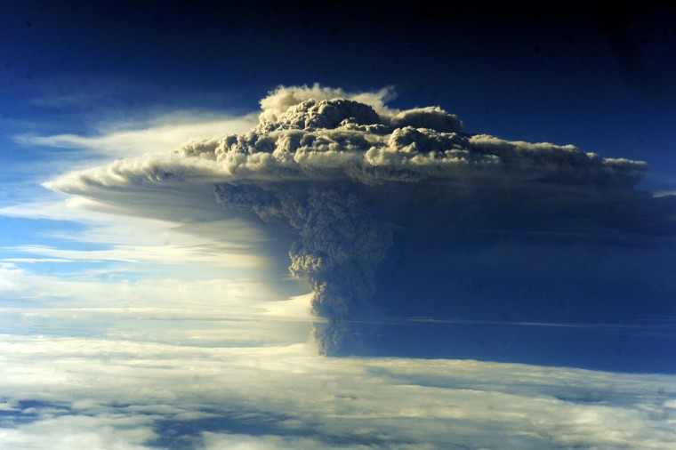 Image of a volcanic eruption