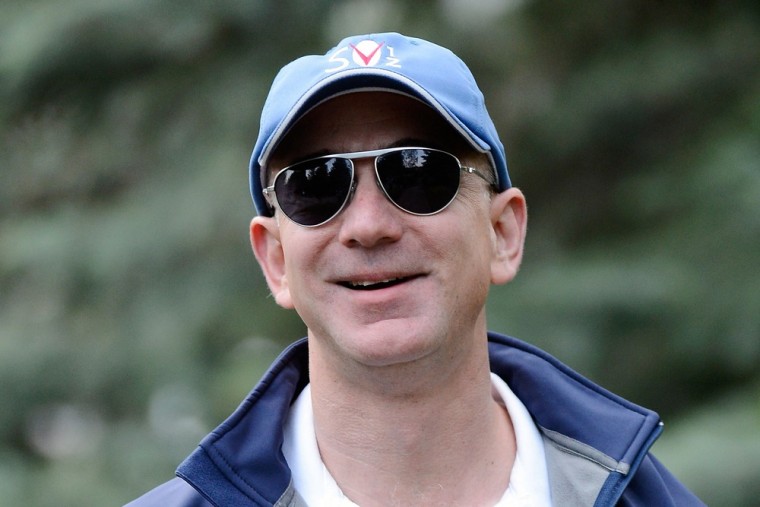 Jeff Bezos, founder and chief executive officer of Amazon.com, Inc. Bezos and his wife have donated $2.5 million to support a same-sex marriage group.