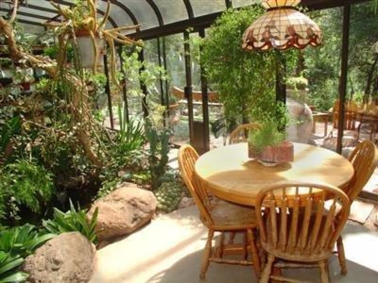 The home has a interior garden and koi pond, but both reportedly require very little maintenance.