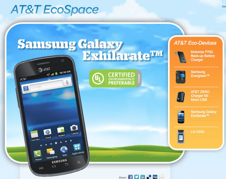 AT&T list of eco-devices