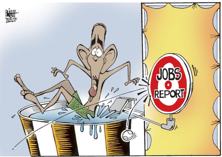 Cartoon slideshow: Tough times for Obama