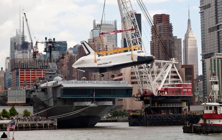 The Enterprise makes Intrepid landing