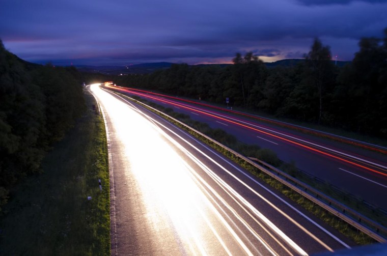 Dusk on the A-62 Autobahn in Germany