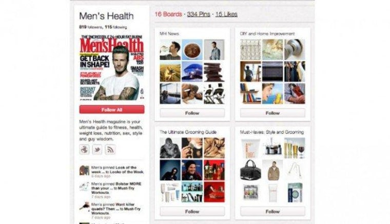 Men's Health as shown on Pinterest.