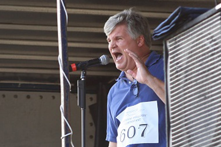 Tony Peacock, the 2011 winner of the National Hollerin' Contest, held this weekend in Spivey's Corner, N.C.