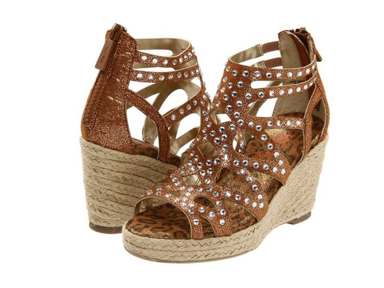 High-heeled wedges for little girls.. fashion-forward or faux pas?