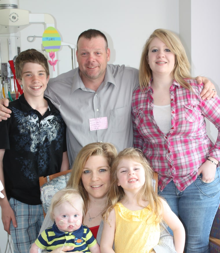 The Roberts family, Easter 2012: Zachary,12; dad Erik; Ashleigh, 16; Rhylea, 4, mom Diane and Ryan, 21 months.