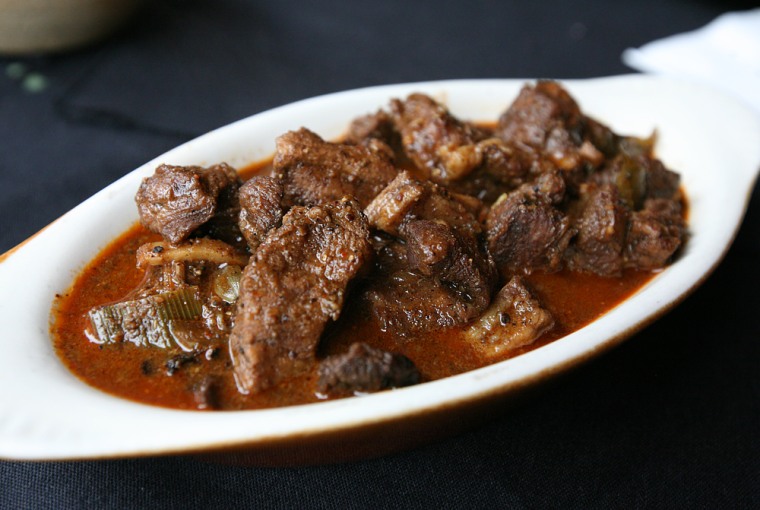 Pork Black Curry dish at Sigiri restaurant in New York City.