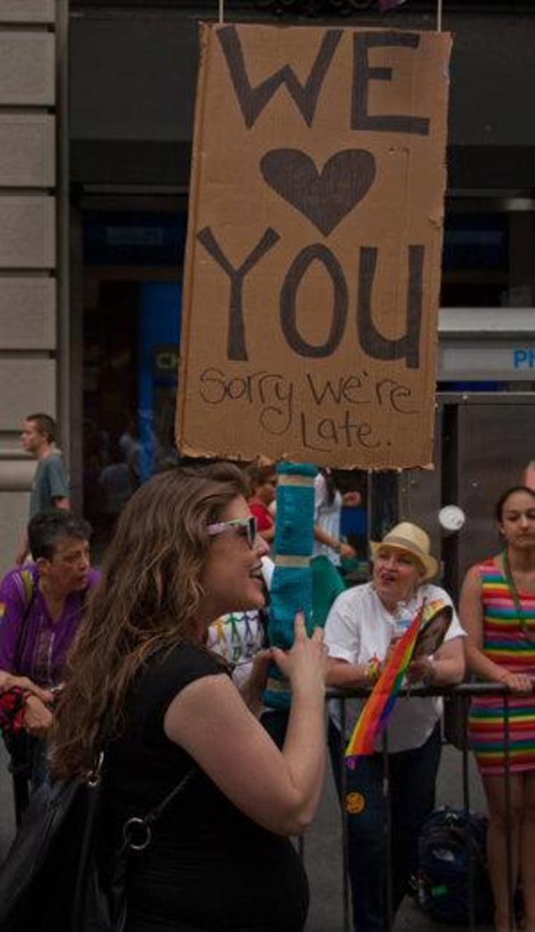 Kate Allgood Cowley, a straight Mormon ally for the LGBT community, marched in the NYC Pride March on Sunday, June 24.