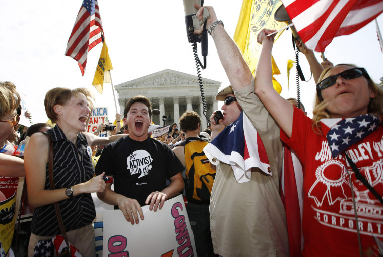 Outside the Supreme Court: Reacting to the health care ruling