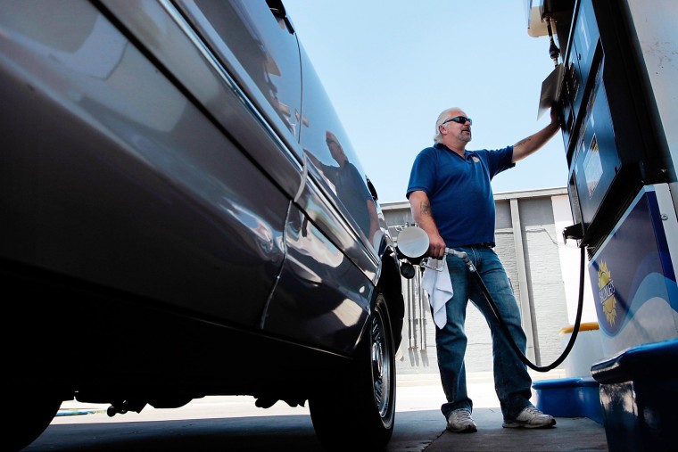 Travis Wayne fills a tank in Memphis, Tn. Gas prices in the state have decreased by 9.7 percent in the past 12 months -- the fourth-biggest decline in the country. I
