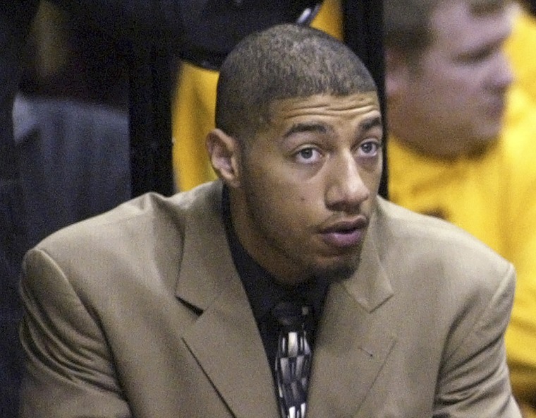 Minnesota player Royce White sits on the bench during an NCAA college basketball game against Michigan State in Minneapolis on Jan. 23, 2010.