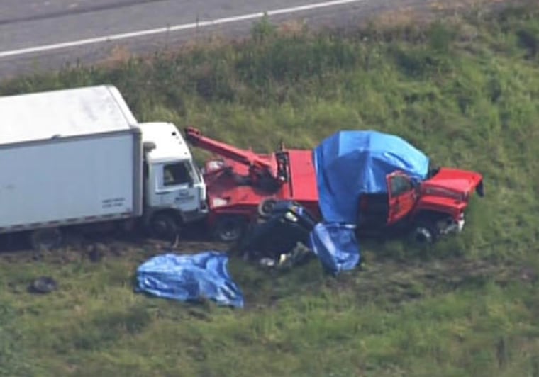 A car and tow truck collided in Lehigh County, Pa., killing five people. The passenger in the tow truck survived and was taken to the hospital.
