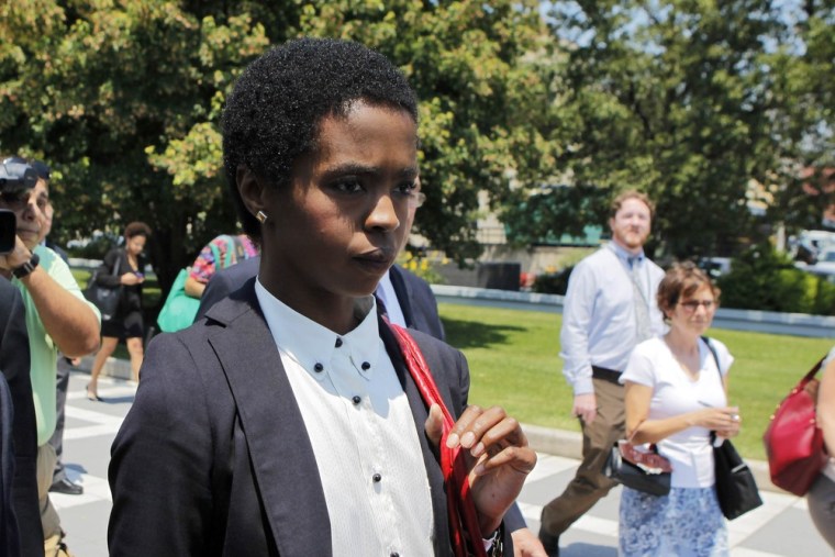 Grammy-winning singer Lauryn Hill exits the Federal Court in Newark, N.J., on Friday after pleading guilty to three counts of failing to file federal income tax returns.