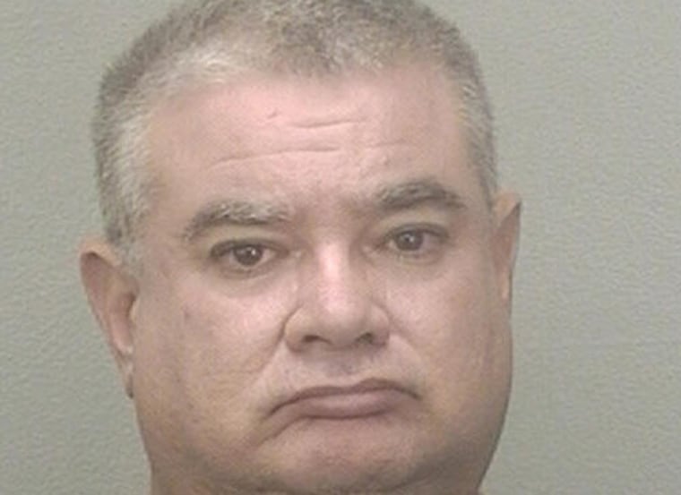 Authorities say Juan de los Rios made a 15-year-old girl take her clothes off when he saw her talking with a boy inside the back seat of a car.