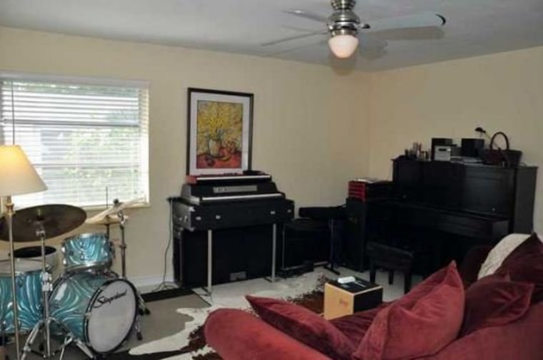 One clue to the owner of the home? A room filled with instruments.