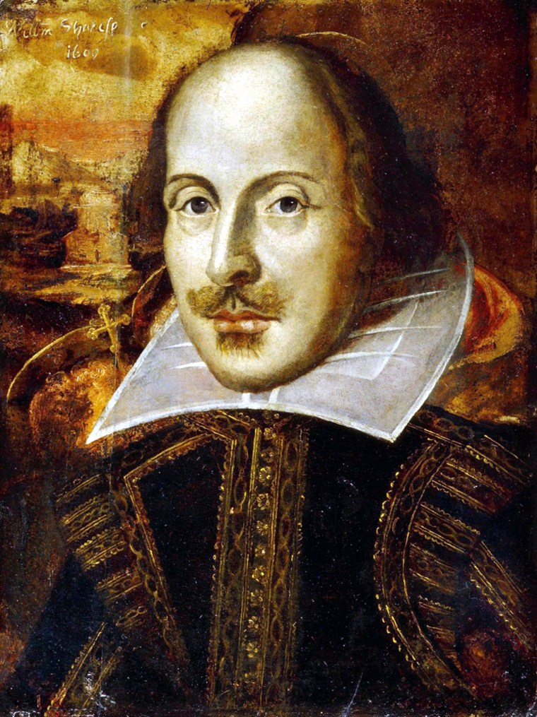 This picture released by Britain's National Portrait Gallery shows The Flower Portrait of William Shakespeare. Experts at Britain's National Portrait Gallery said Thursday, April 21, 2005, they have concluded that one of the most well-known portraits of William Shakespeare is a fraud, painted more than 200 years after he died. Many experts had long suspected that the work, known as the Flower portrait, was done much later than 1609, which is the date painted on it. (AP Photo/ National Portrait Gallery/HO) ** EDITORAL USE ONLY NO SALES **