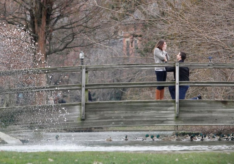 Jason on one knee: a New Year's Eve proposal