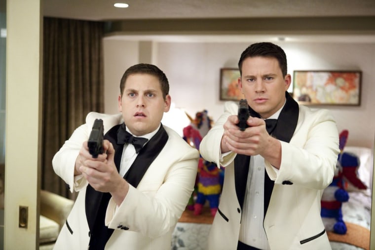 Jonah Hill, left, and Channing Tatum in Columbia Pictures'