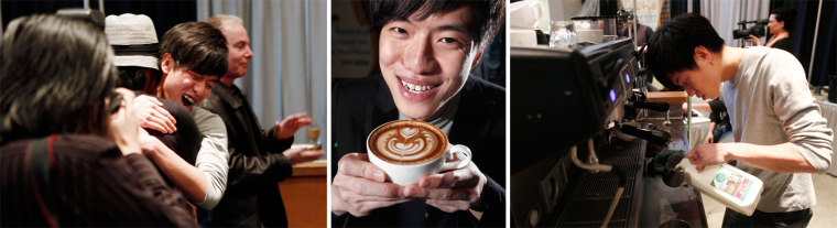 Yeung Yiu-fai, from Hong Kong was the overall winner of the Coffee Fest New York Latte Art Championships at the Javits Center in New York, March 11.