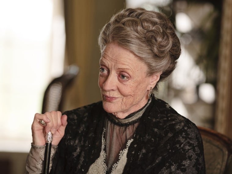 Downton Abbey Season 2 on MASTERPIECE ClassicPart 4 - Sunday, January 29, 2012 at 9pm ET on PBSShown: Maggie Smith as Violet, Dowager Countess of Grantham(C) Carnival Film & Television Limited 2011 for MASTERPIECEThis image may be used only in the direct promotion of MASTERPIECE CLASSIC. No other rights are granted. All rights are reserved. Editorial use only.