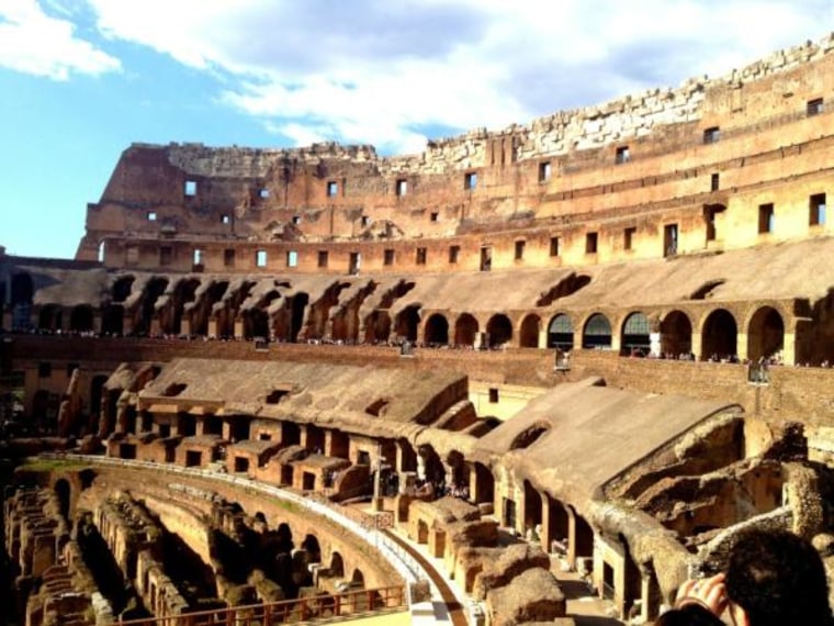 The Roman Coliseum earlier today