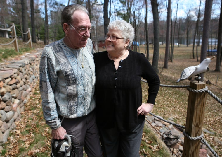 Ed and Sharon Blanding of Danbury, Wisconsin, at their home on Thusday, April 8, 2009. Photo/ Allen Brisson-Smith
