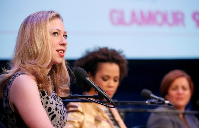 Former first daughter and NBC News special correspondent Chelsea Clinton moderated a women in politics panel that included Georgetown law student Sandra Fluke at the 92nd Street Y in New York City Wednesday.
