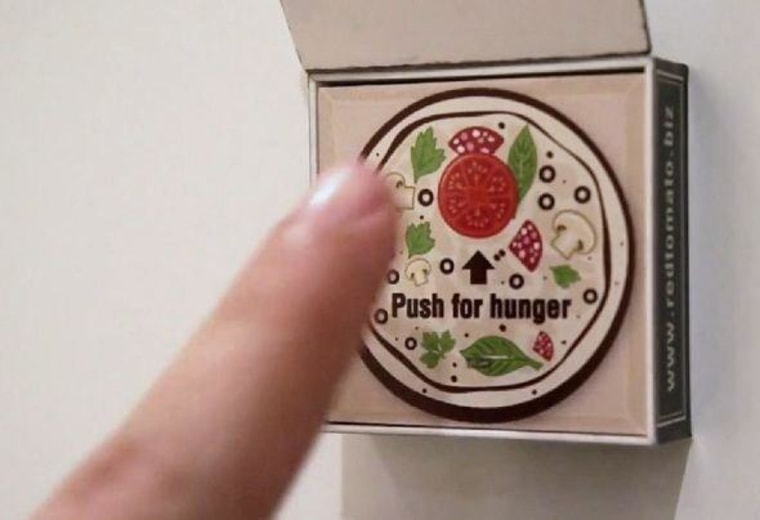 The pizza magnet makes ordering even lazier.