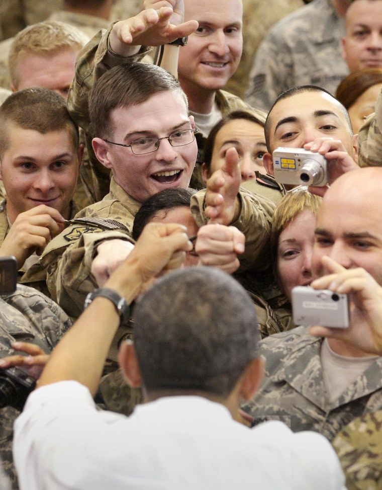 President Obama Greets Us Troops At Bagram In Afghanistan 5207