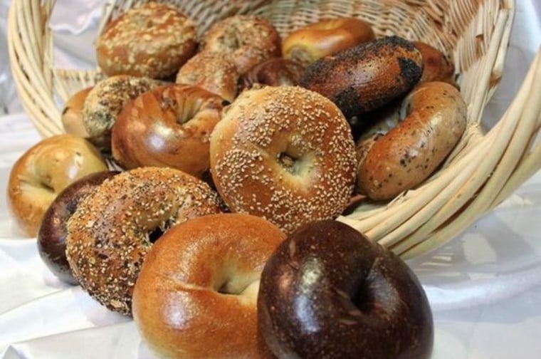 Bagels from Davidovich Bagels in Woodside, N.Y. The company's director of business development filed a complaint against Dunkin' Donuts for calling their line of bagels \"artsianal.\"