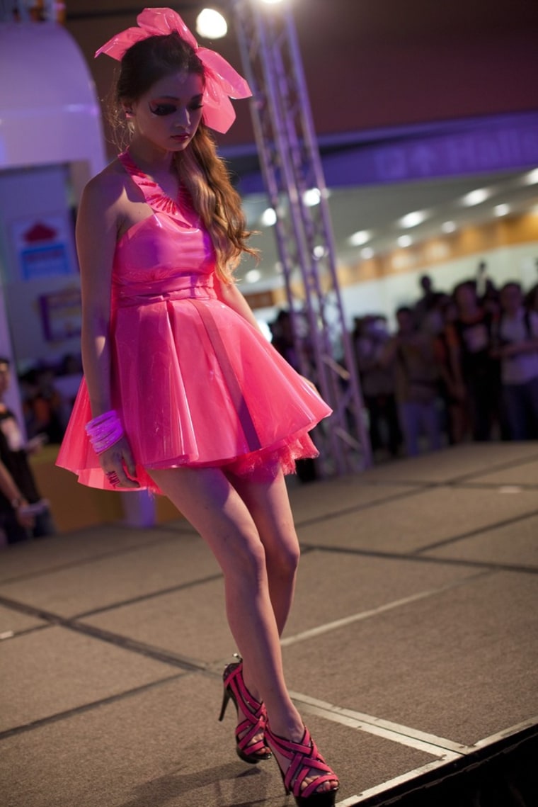 Joey, from Hong Kong, a fan of the US singer Lady Gaga, takes part in the 'Are U the DIVA' contest ahead of Lady Gaga's show in Hong Kong, China, on May 2. Lady Gaga is in Hong Kong for a series of four sold out shows at the AsiaWorld Arena. The singer's four tour dates in Hong Kong mark her second stop after kicking off in Seoul, Korea, on a 33 city world tour dubbed the 'Born This Way Ball' tour.