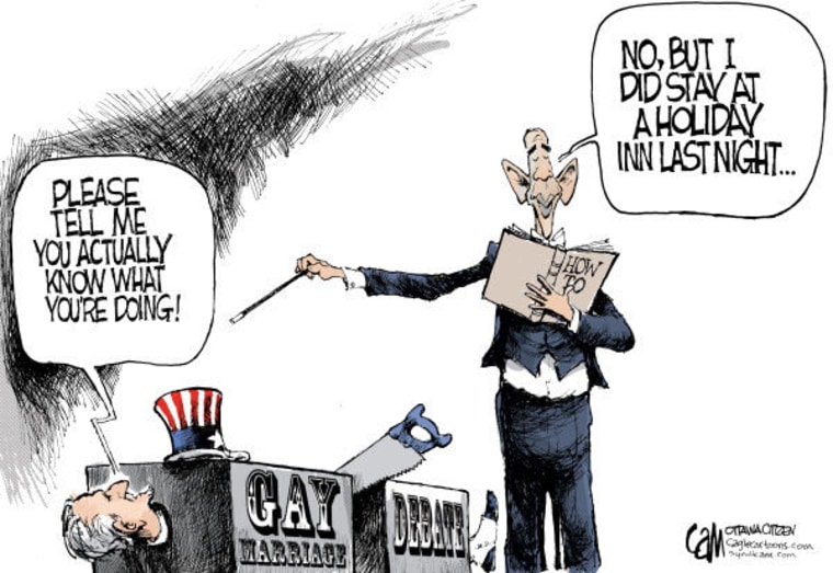 Obama's Gay Marriage Evolution – Five Cartoons