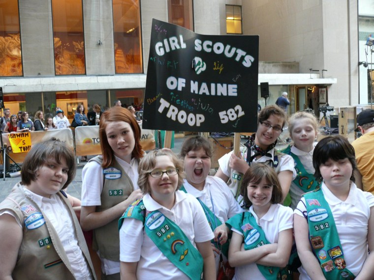 Shout out to Troop 582 of Jay, Maine were able to visit us in New York City because they sold a whopping 4,116 boxes of Girl Scouts cookies this year!