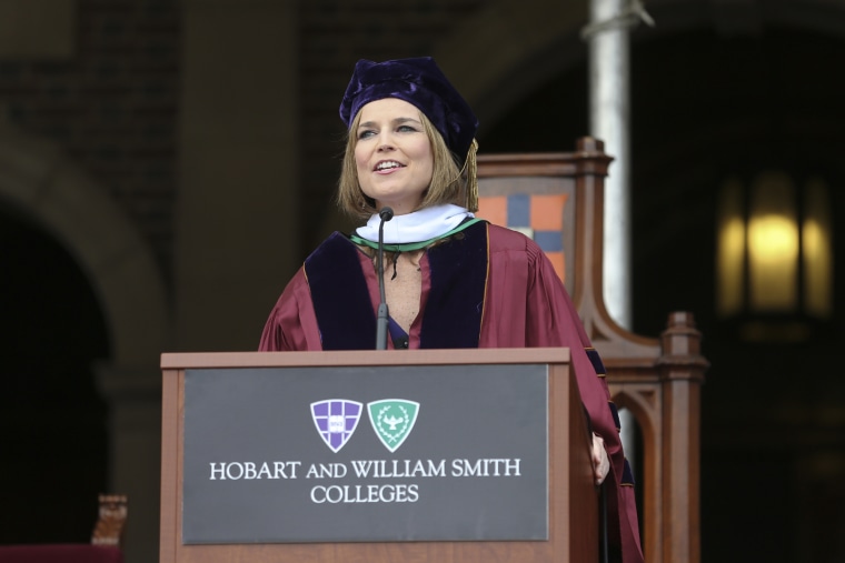 TODAY's Savannah Guthrie gives the commencement speech to Hobart and William Smith Colleges' graduating class of 2012.