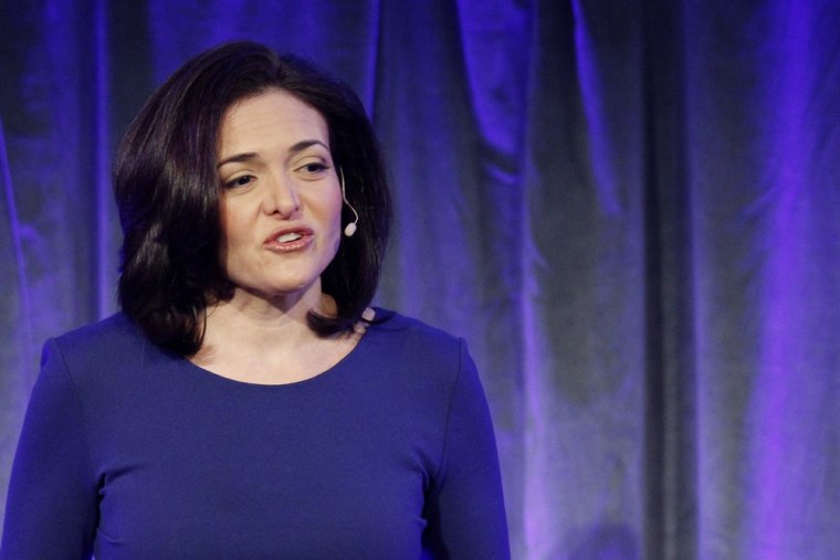 Facebook Chief Operating Officer Sheryl Sandberg delivers a keynote address at a Facebook's marketing event in February 2012.