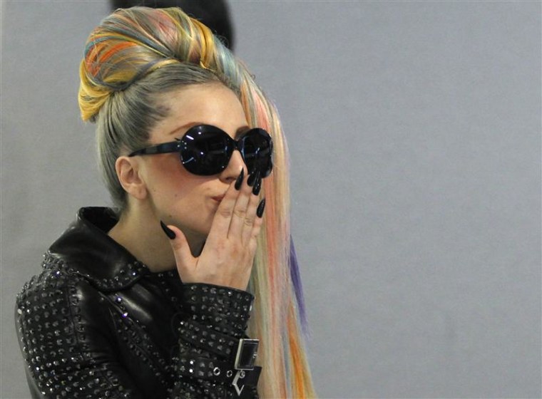 Singer Lady Gaga in Narita, Japan.