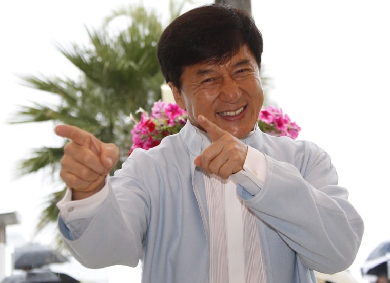 Actor Jackie Chan poses during a photocall for