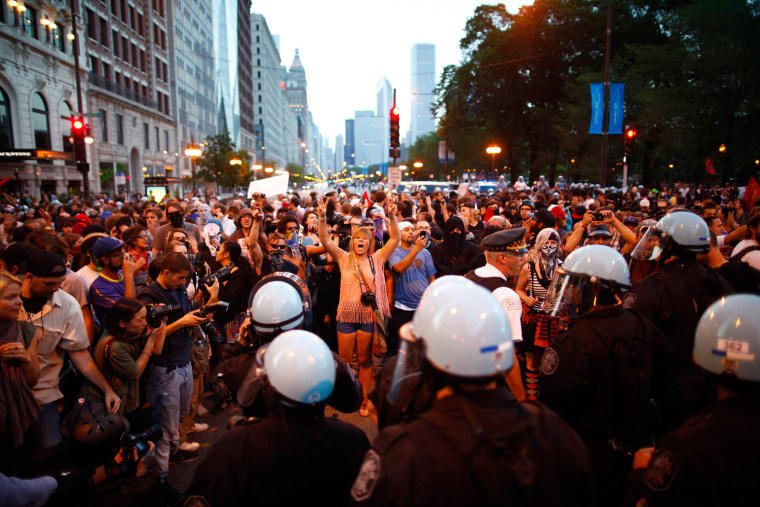 Protesters Clash With Police Ahead Of Nato Summit In Chicago