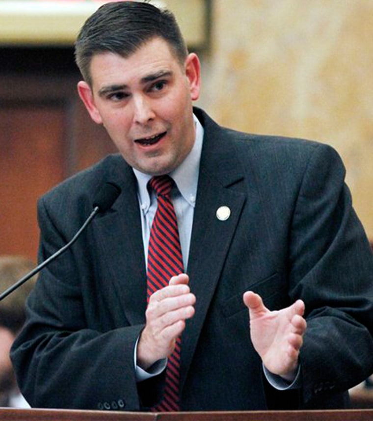 State Rep. Andy Gipson, R-Braxton, speaking this year at the Mississippi Capitol in Jackson.