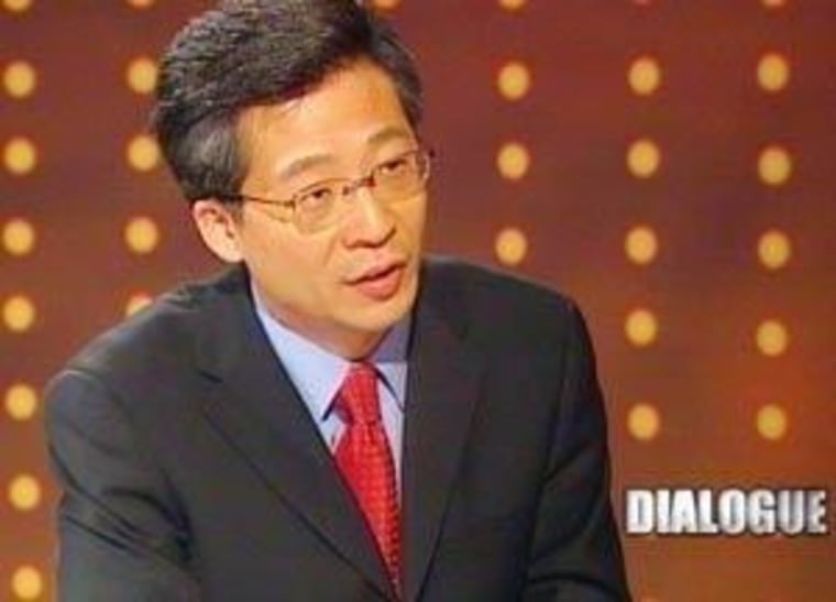 CCTV-9 host, Yang Rui.