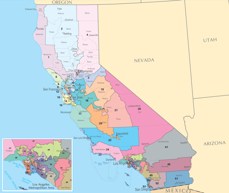 california congressional districts map
