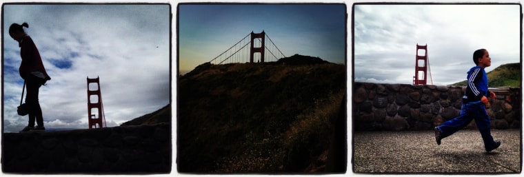 Views of the Golden Gate Bridge taken with an iPhone 4S using the Instagram filter
