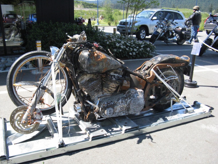 The Harley will soon be transported to the Harley-Davidson Museum in Milwaukee.