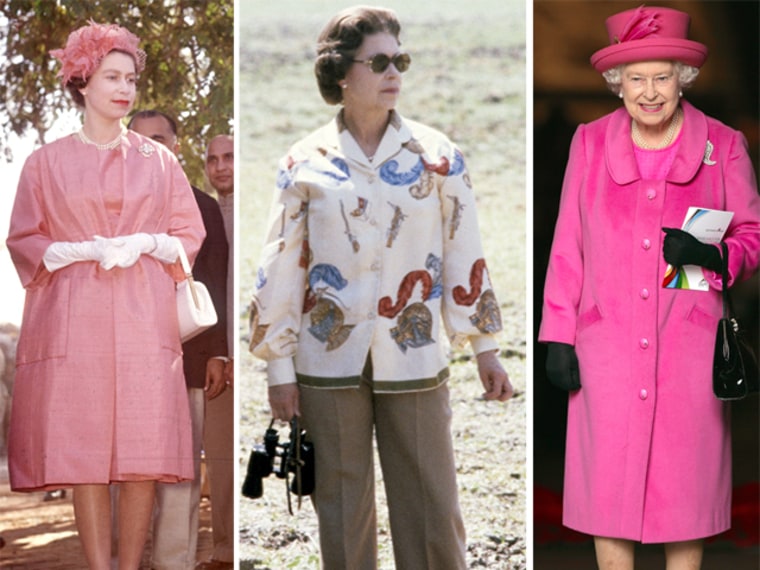 From unique prints to fabulous hats, the British monarch's fashion choices often show a sense of fun. Take a look through Queen Elizabeth II's signature looks over the years.